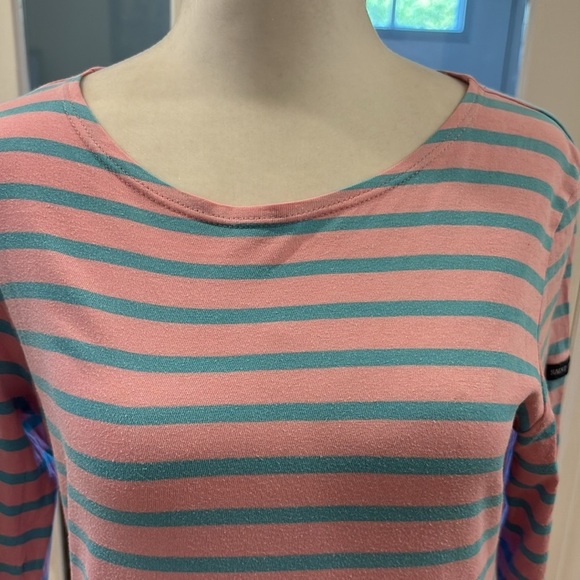 Saint James Striped Pink and Blue Women's Top. Size 6 - Picture 2 of 7